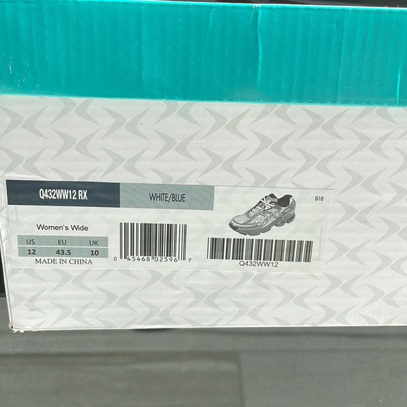 Aetrex Women’s RX Runner Athletic Shoe Wide Width in Blue/White - Picture 7 of 7